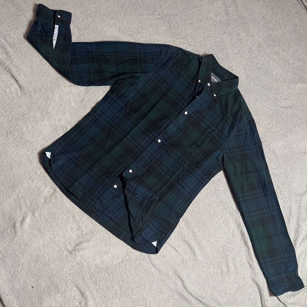 Bonobos Green and Black Plaid Button Down Shirt